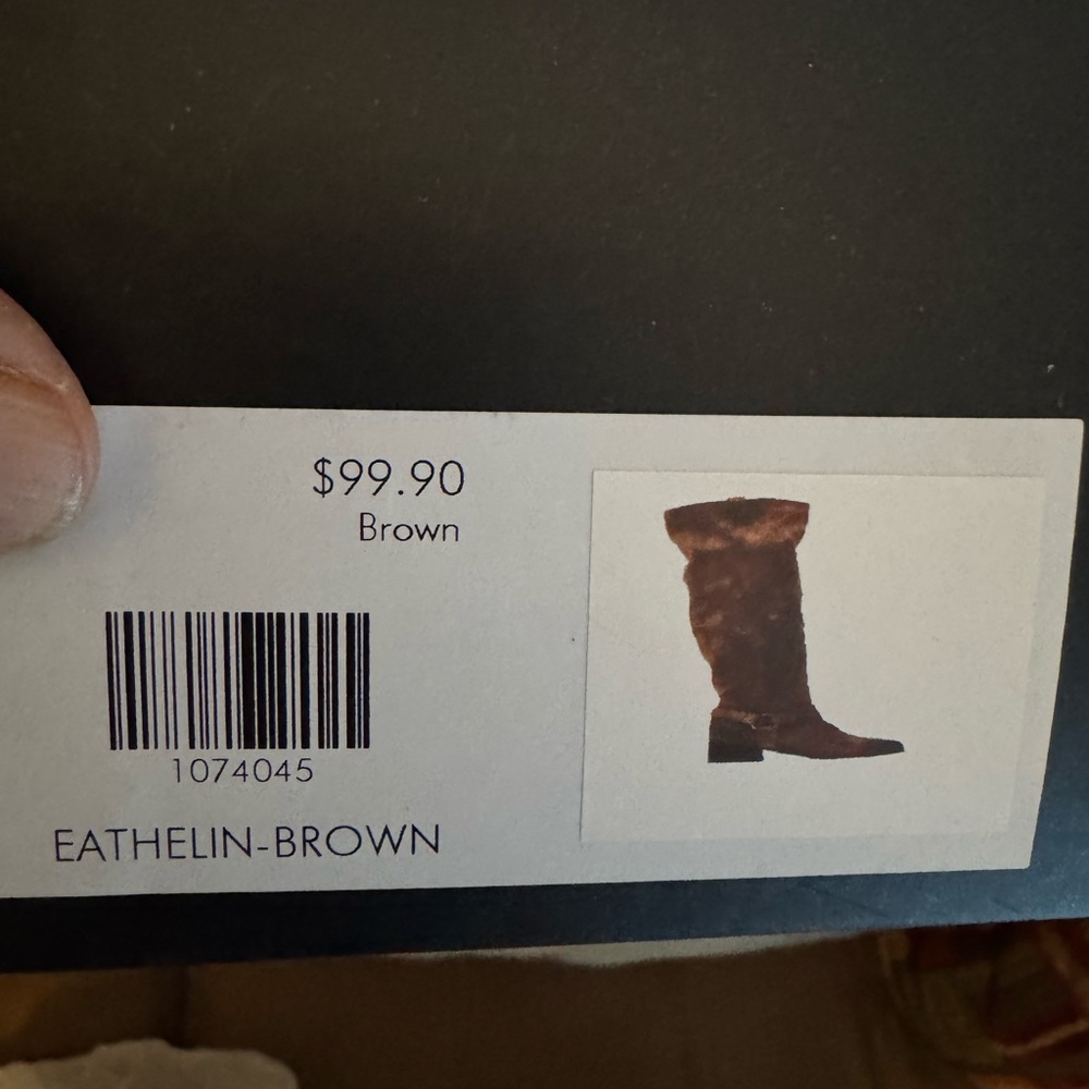 Azalea Wang Eathelin Brown Over The Knee Moto Boots NIB Size 7 / 9 - Picture 6 of 9